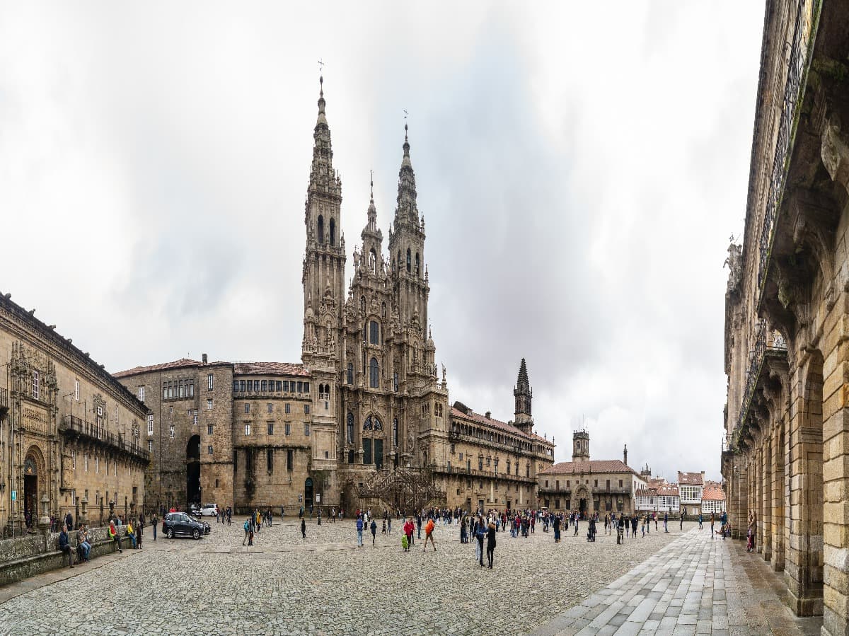 vista de la Plaza Del Obradoiro en Santiago de Compostela