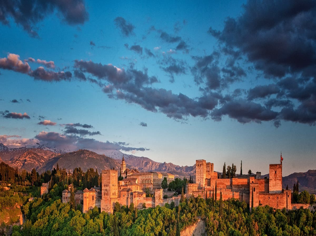 vista de la ciudad de Granada, Alhambra
