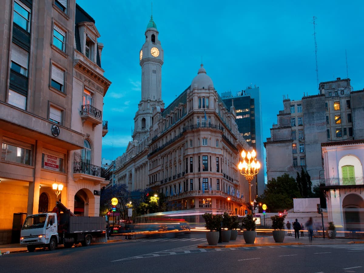 Centro de Buenos Aires Argentina en la noche
