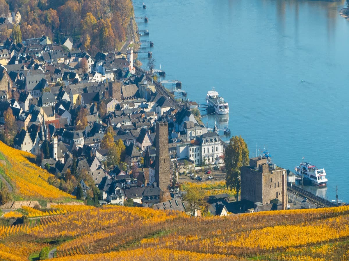 vista de la ciudad Rüdesheim am Rhein, Alemania