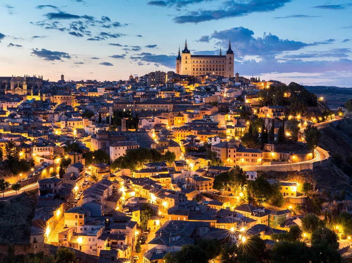 Vista de la ciudad de Toledo, España.