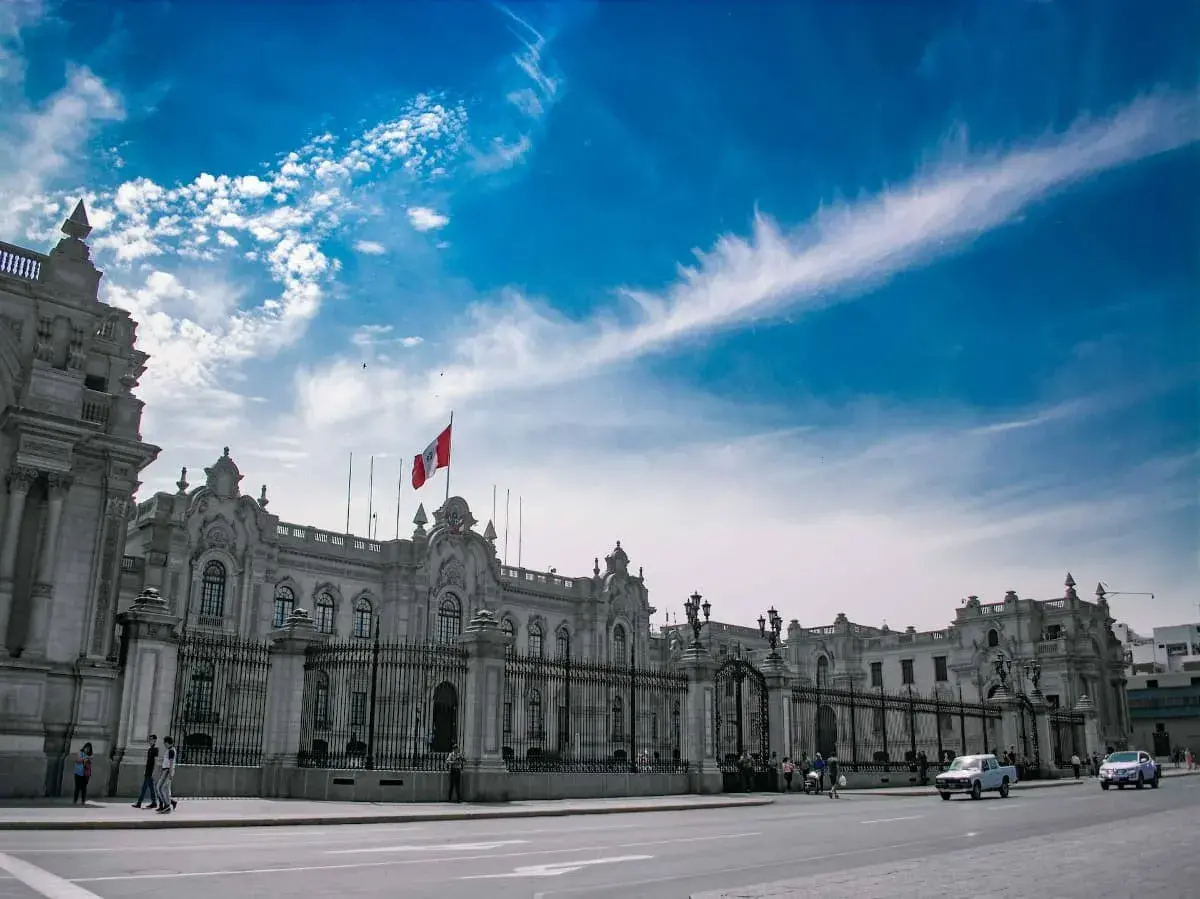 Vista del Palacio de Gobierno Lima, Perú
