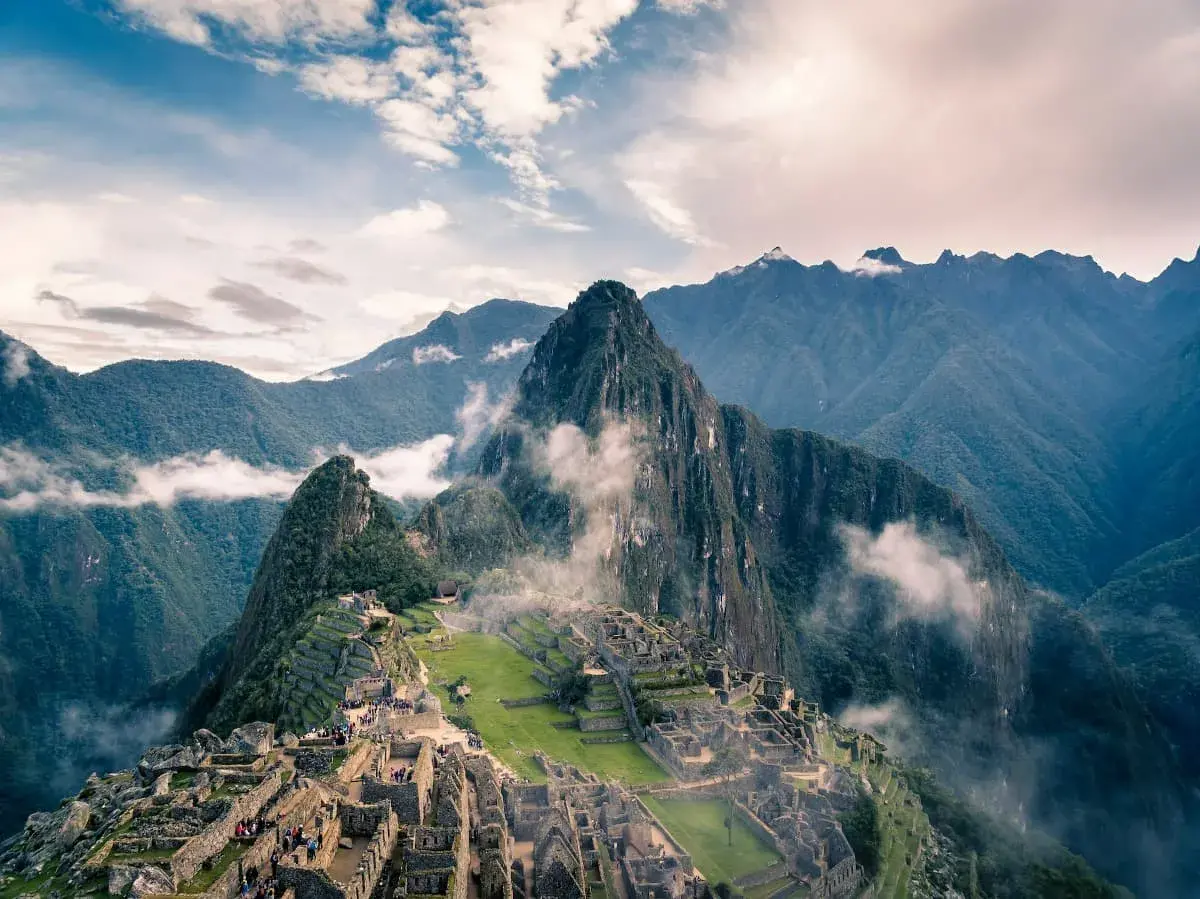 vista de las montañas de Machu Picchu, Peru