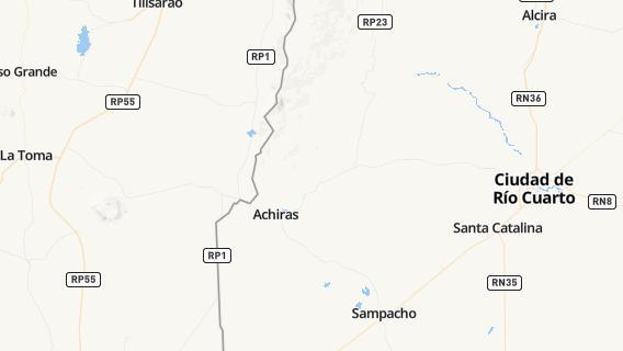 mapa de la ciudad de Achiras