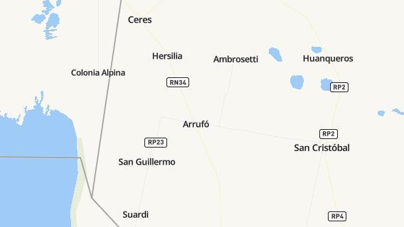 mapa de la ciudad de Arrufo