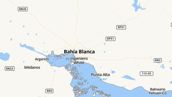mapa de la ciudad de Bahia Blanca