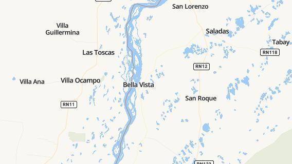 mapa de la ciudad de Bella Vista