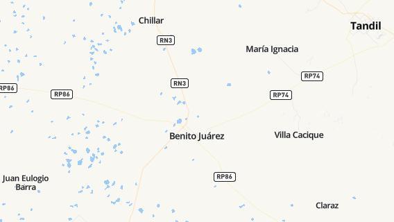 mapa de la ciudad de Benito Juarez