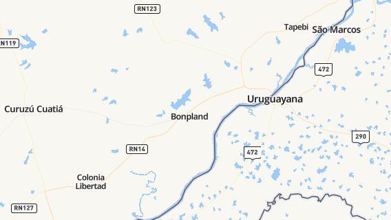 mapa de la ciudad de Bonpland