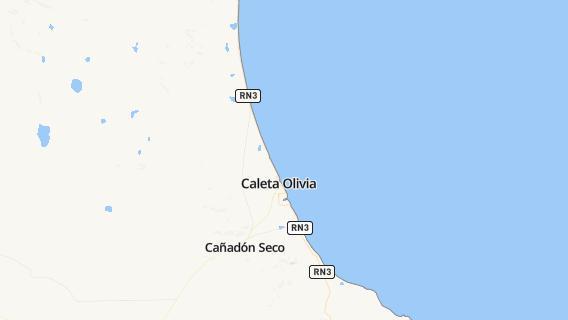 mapa de la ciudad de Caleta Olivia
