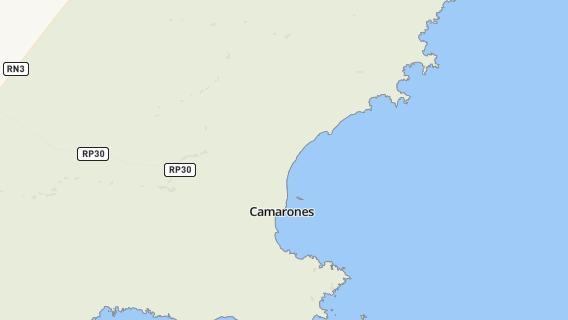 mapa de la ciudad de Camarones