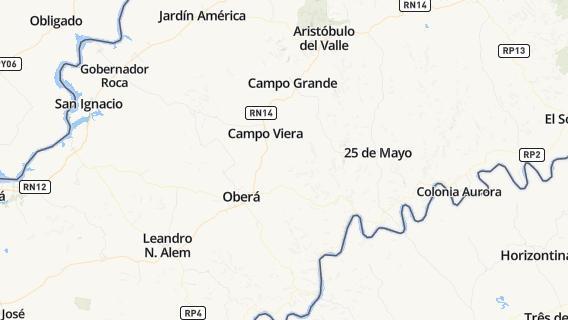 mapa de la ciudad de Campo Ramon