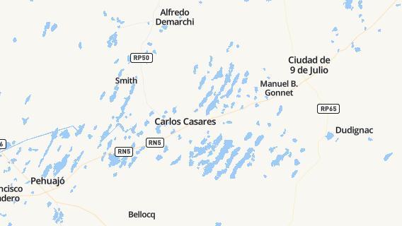 mapa de la ciudad de Carlos Casares