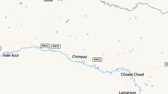 mapa de la ciudad de Chimpay