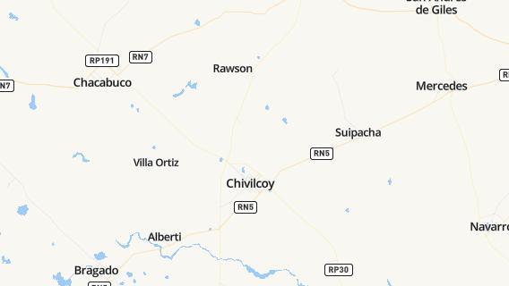 mapa de la ciudad de Chivilcoy