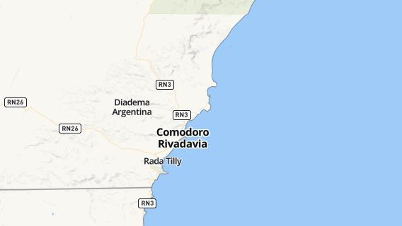 mapa de la ciudad de Comodoro Rivadavia