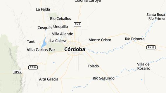 mapa de la ciudad de Cordoba