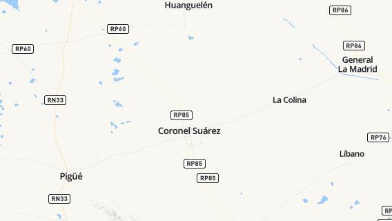 mapa de la ciudad de Coronel Suarez