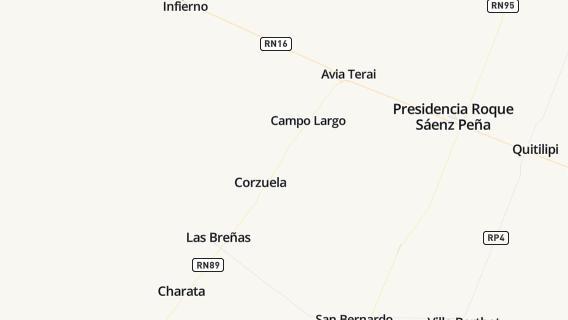 mapa de la ciudad de Corzuela