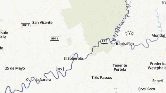 mapa de la ciudad de El Soberbio