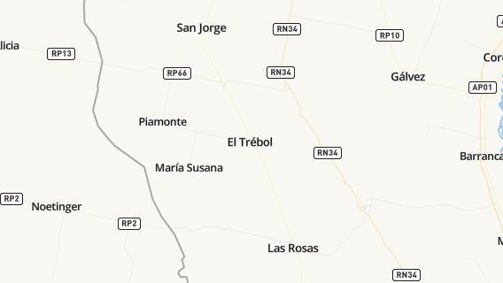 mapa de la ciudad de El Trebol