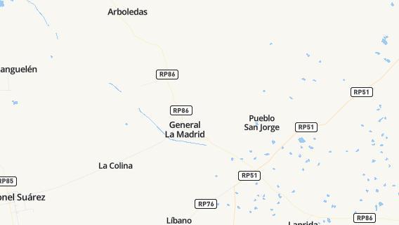 mapa de la ciudad de General La Madrid