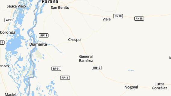 mapa de la ciudad de General Ramirez