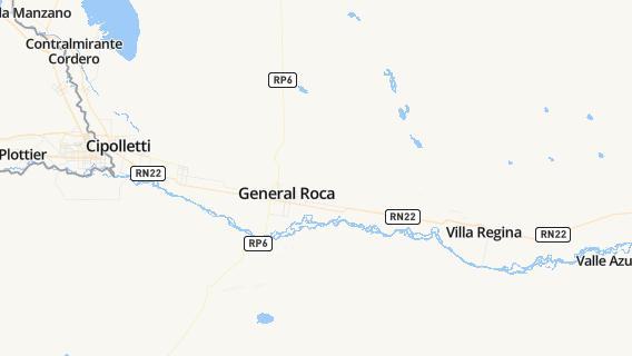mapa de la ciudad de General Roca