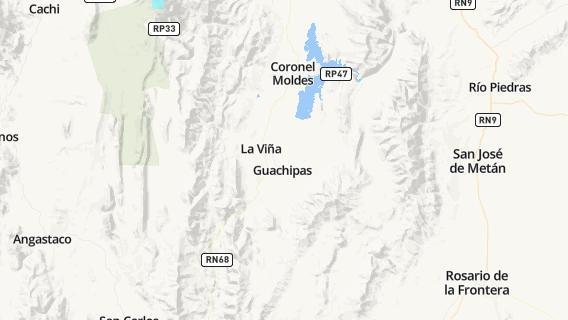 mapa de la ciudad de Guachipas