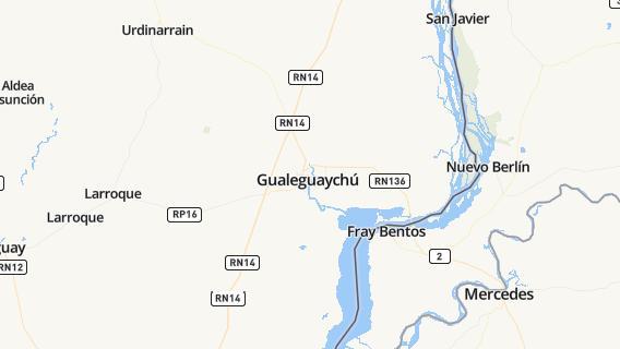 mapa de la ciudad de Gualeguaychu