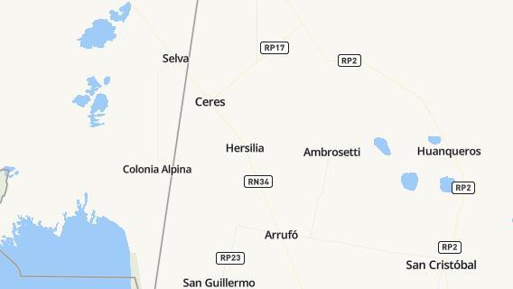 mapa de la ciudad de Hersilia