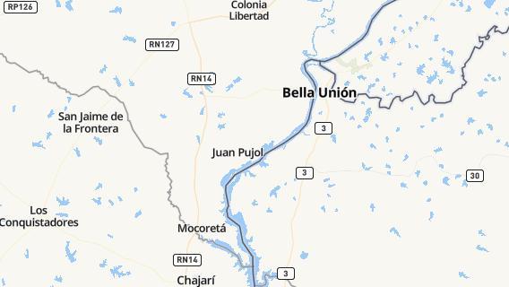 mapa de la ciudad de Juan Pujol