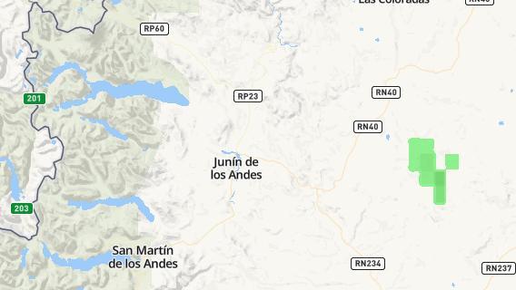 mapa de la ciudad de Junin de los Andes