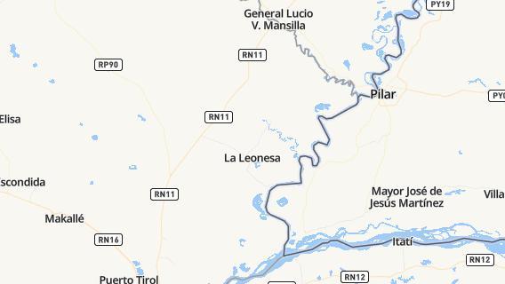 mapa de la ciudad de La Leonesa