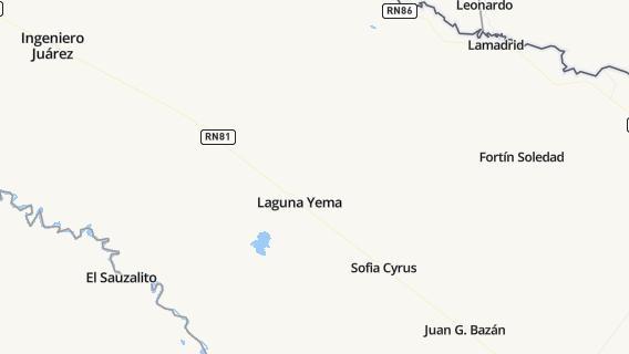 mapa de la ciudad de Laguna Yema