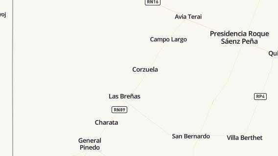 mapa de la ciudad de Las Brenas