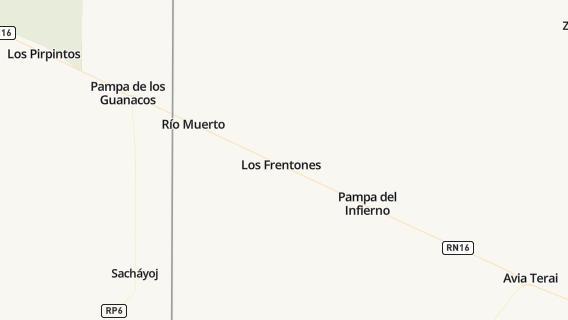 mapa de la ciudad de Los Frentones