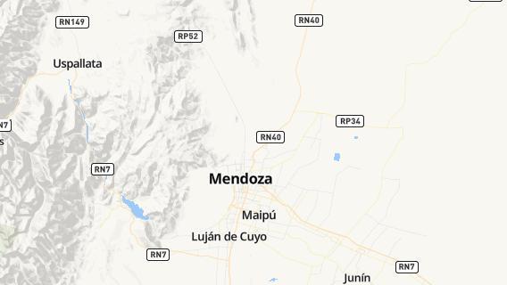 mapa de la ciudad de Mendoza