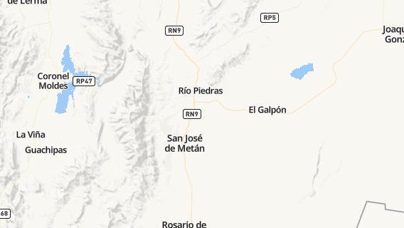 mapa de la ciudad de Metan