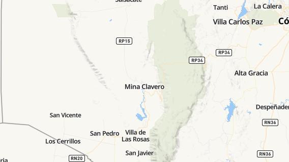 mapa de la ciudad de Mina Clavero
