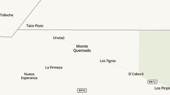mapa de la ciudad de Monte Quemado Airport