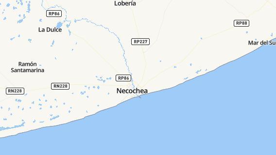 mapa de la ciudad de Necochea