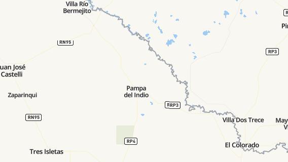 mapa de la ciudad de Pampa del Indio
