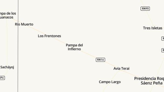 mapa de la ciudad de Pampa del Infierno