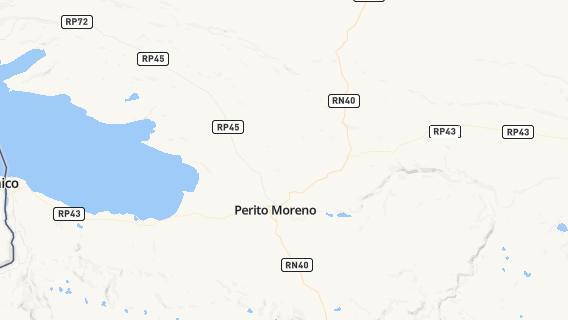 mapa de la ciudad de Perito Moreno