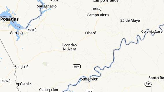 mapa de la ciudad de Picada Gobernador Lopez