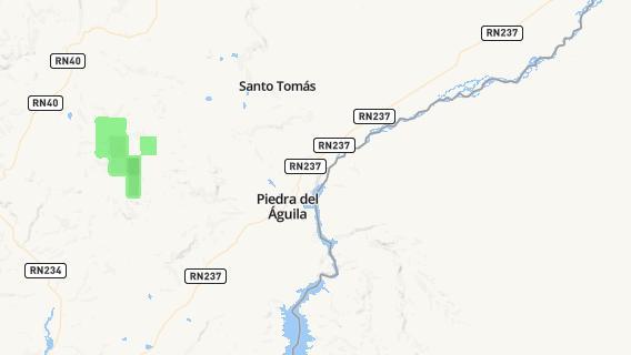 mapa de la ciudad de Piedra del Aguila