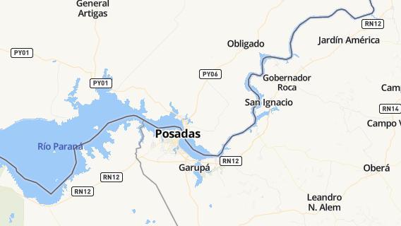 mapa de la ciudad de Posadas
