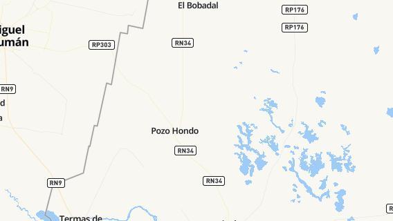 mapa de la ciudad de Pozo Hondo
