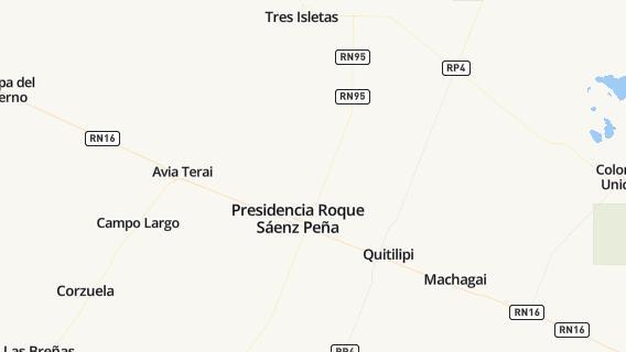 mapa de la ciudad de Presidencia Roque Saenz Pena